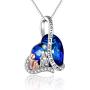TOUPOP Mom Gifts for Mothers Day 925 Sterling Silver Heart Crystal Pendant Necklace Jewelry Gifts for Women Girls Mom Daughter Sisters Friends Birthday Mothers Day