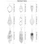 Hanpabum 9 Pairs Leaf Drop Dangle Earrings for Women Girls Double Linear Earrings Fashion Statement Earrings Set