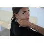 espere Micropave Disc Bolo Bracelet Adjustable 10 Inch 14K Rose Gold/White Gold Plating