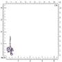 Silvershake 4.66ct. Genuine Amethyst 925 Sterling Silver Leaf Leverback Dangle Earrings