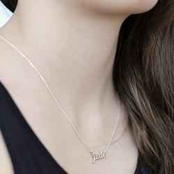Hidepoo Custom Name Necklace Personalized – Stainless Steel Customized Name Pendant Necklace,Dainty Letter Name Necklace Chain Custom Personalized Jewelry Gifts for Women Girls