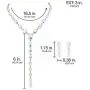 SP Sophia Collection Womens Jewelry Descending Y Oval Drop Necklace and Stud Post Dangle Earrings Set SP Sophia Collection Womens Jewelry Descending Y Oval Drop Necklace and Stud Post Dangle Earrings Set