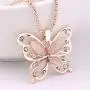 Comelyjewel Necklace Hollow Crystal Butterfly Pendant Necklace Jewelry for Women Girl Birthday Gifts Durable and Useful