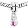 Casa De Novia Jewelry Boxing Gloves Charms Pink Ribbon Fight Breast Cancer Awareness Bead fit European Bracelets