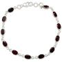 NOVICA Garnet Tennis Bracelet .925 Sterling Silver Handmade in India, Romantic Red
