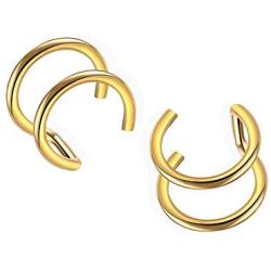 Dtja Sterling Silver Ear Cuff Wrap Earrings for Non Piercing Cartilage Clip on Helix Minimalist Womens Girls Love Knot Gold Hoops Adjustable Jewelry Unisex