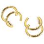 Dtja Sterling Silver Ear Cuff Wrap Earrings for Non Piercing Cartilage Clip on Helix Minimalist Womens Girls Love Knot Gold Hoops Adjustable Jewelry Unisex