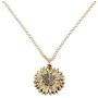 Sunflower Necklace You are My Sunshine Necklace and Sunflower Earrings Set, Engraved Pendant Sunflower Locket for Women and Girls- Golden
