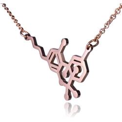 Clayton Jewelry Labs THC Tetrahydrocannabinol Weed Marijuana Molecule Stainless Steel Necklace