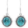 Turquoise Earrings 925 Sterling Silver & Genuine Turquoise (Choose Color)