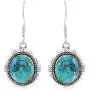 Turquoise Earrings 925 Sterling Silver & Genuine Turquoise (Choose Color) Turquoise Earrings 925 Sterling Silver & Genuine Turquoise (Choose Color)