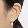 Pearl Dangle Drop Earrings Freshwater Cultured White Pearl Sterling Silver Hook Earrings Jewelry Gifts for Women Girls Wife
