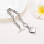 Feather Mother Heart Cremation Urn Bracelet Memorial Ashes Keepsake Chain Bracelets Ash Holders Jewelry
