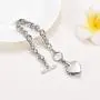 Feather Mother Heart Cremation Urn Bracelet Memorial Ashes Keepsake Chain Bracelets Ash Holders Jewelry