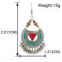 Vintage Boho Statement Drop Dangle Earrings Bohemian Ethnic Handmade Beaded Enamel Hook Charms Earring Jewelry for Women Girls Elegant Gift