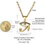 PROSTEEL Stainless Steel Ankh Necklace, Eye of Horus Necklace, Ancient Egyptian Symbol of Protection, Come Gift Box