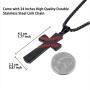 Boys Mens Baseball Cross Pendant Necklace 18K Gold Plated Bible Verse Stainless Steel Necklace Jewelry