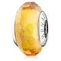 ATHENAIE Faceted Golden Murano Glass Charm with 925 Sterling Silver Core Beads for Bracelet ATHENAIE Faceted Golden Murano Glass Charm with 925 Sterling Silver Core Beads for Bracelet