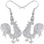 WEVENI Enamel Alloy Chicken Rooster Earrings Dangle Drop Farm Jewelry For Women Girls Ladies Gift