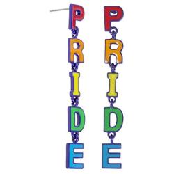 Madison Tyler Pride Collection, PRIDE Rainbow Dangle Post Earrings for Women Gay Lesbian LGBT Jewelry