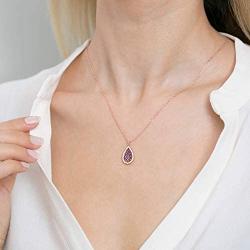 ENZOMAR Amethyst Crystal Necklace for Women - Best Friend Birthday Gifts for Women, Mothers Day Jewelry, Crystals and Healing Stones Bulk, Great Grandma Necklace, Anniversary Jewelry, Sterling Silver Rose Gold, Pendant Necklace, Dainty Necklace