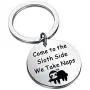 Funny Sloth Gifts Sloth Lovers Gift Come to Sloth Side We Take Naps Keychain Funny Sloth Gifts Sloth Lovers Gift Come to Sloth Side We Take Naps Keychain
