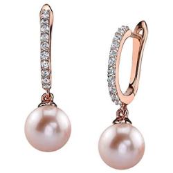 THE PEARL SOURCE 8-9mm Freshwater Cultured Pearl Zara Earrings for Women