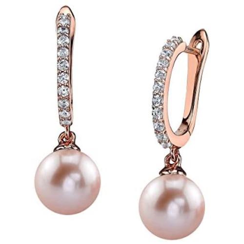 THE PEARL SOURCE 8-9mm Freshwater Cultured Pearl Zara Earrings for Women
