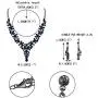EVER FAITH Womens Crystal Simulated Pearl Elegant Wedding Drop Necklace Earrings Set EVER FAITH Womens Crystal Simulated Pearl Elegant Wedding Drop Necklace Earrings Set