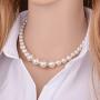 Acedre Pearl Bridal Necklace Earrings Bracelet Set Bride Wedding Jewelry Set Rhinestone Choker Necklace for Women and Girls (Set of 4)