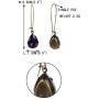 EVER FAITH Austrian Crystal Vintage Style Teardrop Hook Dangle Earrings Dark Purple Antique Gold-Tone