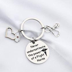 Flight Nurse Gifts Keychain Nurse Graduation Gifts Nurse School Student Gifts Inspiration Flight Nurse Jewelry Never Underestimate The Power of Flight Nurse
