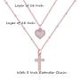 CONCISE ROYAL 2 Layered Pendant Necklaces for Women Girls,Plated Silver Gold Rose Gold Delicate Dainty Spirit Inspiration Jewelry Gift for Women Girls on Birthday Graduation Holiday