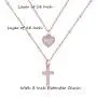 CONCISE ROYAL 2 Layered Pendant Necklaces for Women Girls,Plated Silver Gold Rose Gold Delicate Dainty Spirit Inspiration Jewelry Gift for Women Girls on Birthday Graduation Holiday