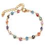 Beads Evil Eyes Ankle Barefoot Link Chain Bracelet Tiny Bead Anklet Boho Summer Beach Foot Chain Jewelry Anklets for Women Girls Sandal Turkish Jewelry