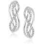 1/4 cttw Diamond Highway Earrings in 10K White Gold