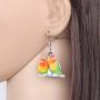 NEWEI Acrylic Sweet Africa Fischers Lovebird Parrot Earrings Dangle Drop Fashion Animal Jewelry for Women Girls Gift Charms