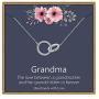 Necklaces for Women Girls, Butterfly Necklace Thank You Gifts 2 Circles Necklace Gifts for Grandma Aunt Niece Stepmother Sister Mother Daughter Necklace Generation Jewelry Teacher Gifts for Women