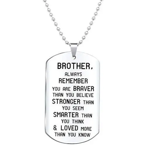 Elegant Chef Brother Inspirational Jewelry Necklace Gift- Always Remember You are Braver Than You Believe Elegant Chef Brother Inspirational Jewelry Necklace Gift- Always Remember You are Braver Than You Believe