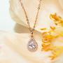 A+O Elegant Teardrop Cubic Zirconia Crystal Earrings in Silver, Gold, Rose Gold