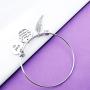 Eigso Loss Memorial Bracelet Bangle A Piece of My Heart is in Heaven Remembrance Bracelet for Loss of Dad Mom Bereavement Gift Sympathy Jewelry for Loss of Loved