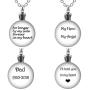 Fanery Sue Personalized Custom Tree of Life Cremation Urn Necklace for Ashes Memorial Stainless Steel Pendant