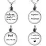 Fanery Sue Personalized Custom Tree of Life Cremation Urn Necklace for Ashes Memorial Stainless Steel Pendant