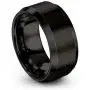 Chroma Color Collection Tungsten Carbide Wedding Band Ring 10mm for Men Women Green Red Blue Purple Black Copper Fuchsia Teal Bevel Edge Brushed Polished
