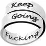 BFJLIFE Inspirational Rings for Women Keep Funcking Going Be Fearless Adjustable Statement Stainless Steel Spiral Wrap Twist Ring Encouragement Personalized Jewelry Gifts for Men Girls BFJLIFE Inspirational Rings for Women Keep Funcking Going Be Fearless Adjustable Statement Stainless Steel Spiral Wrap Twist Ring Encouragement Personalized Jewelry Gifts for Men Girls