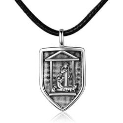 YAFEINI St Michael Necklace for Men Women Guardian Angel Pendant Necklace 925 Sterling Silver Bible Verse Guardian Archangel Amulet Shield Protection Jewelry Gifts