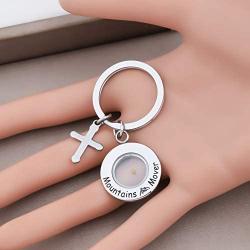 FAADBUK Christian Gift Cross Mustard Seed Keychain Faith Mustard Seed Jewely Religious Inspirational Jewelry for Women GirlsSon Uncle Brother Boyfriend