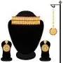Aheli Indian Wedding Wear Polki Stone Beaded Choker Necklace with Maang Tikka Set Ethnic Fashion Jewelry for Women