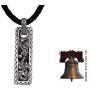 NOVICA Mens .925 Sterling Silver Pendant Necklace with Black Leather Cord, 20'', Bold Dragon