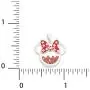 Disney Birthstone Women and Girls Jewelry Minnie Mouse Silver Plated Shaker Pendant Necklace, 18+2'' Extender